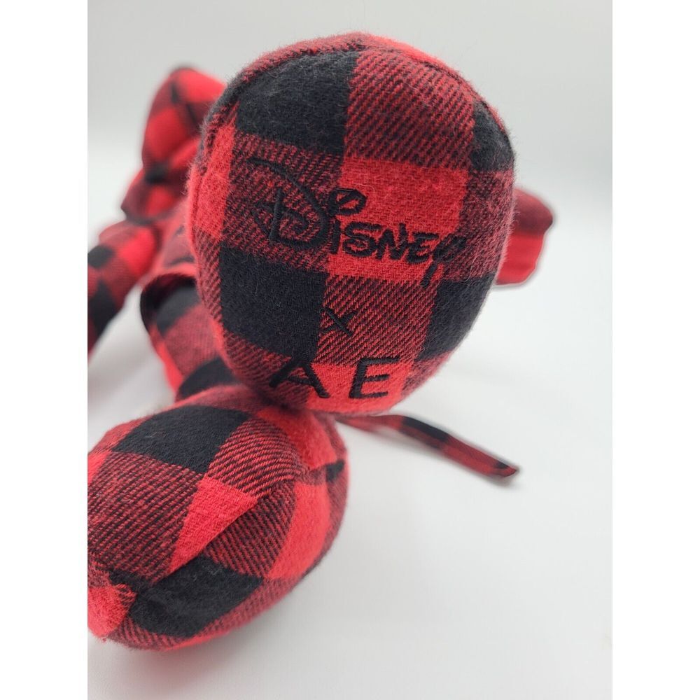 Disney Mickey Mouse X‎ AE American Eagle Special Edition Plush Doll Red Plaid - Picture 4 of 5